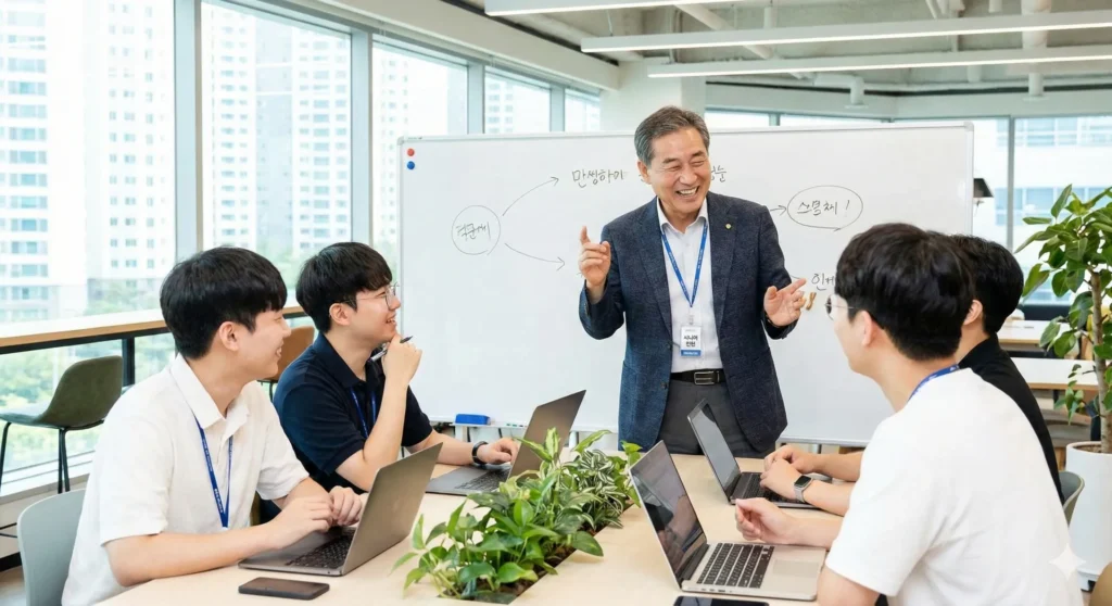 시니어 인턴십을 통해 일하는 시니어의 모습.