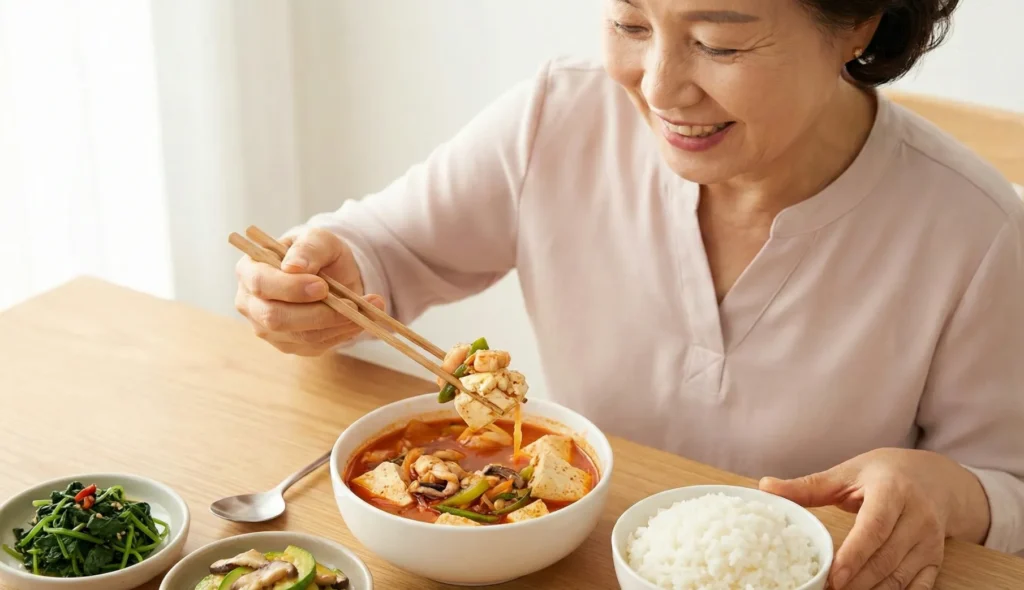 맛있는 음식과 함께하는 식사