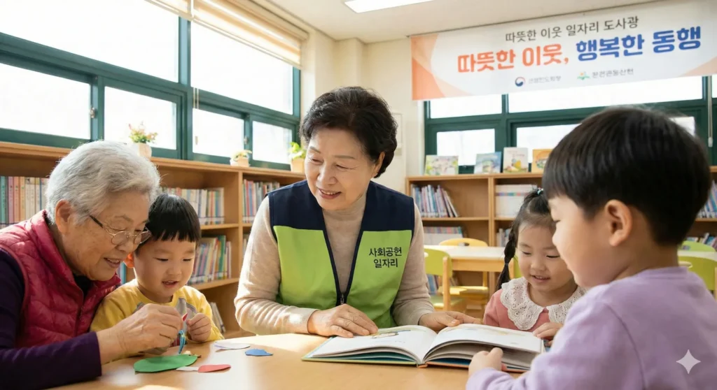 사회공헌 일자리를 통해 일하는 시니어 모습.