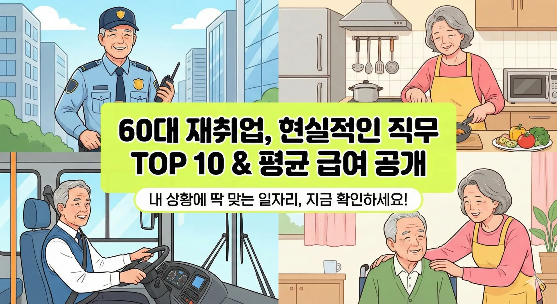 60대 재취업 전 필독! 현실적으로 열려 있는 직무 10가지 및 평균 급여